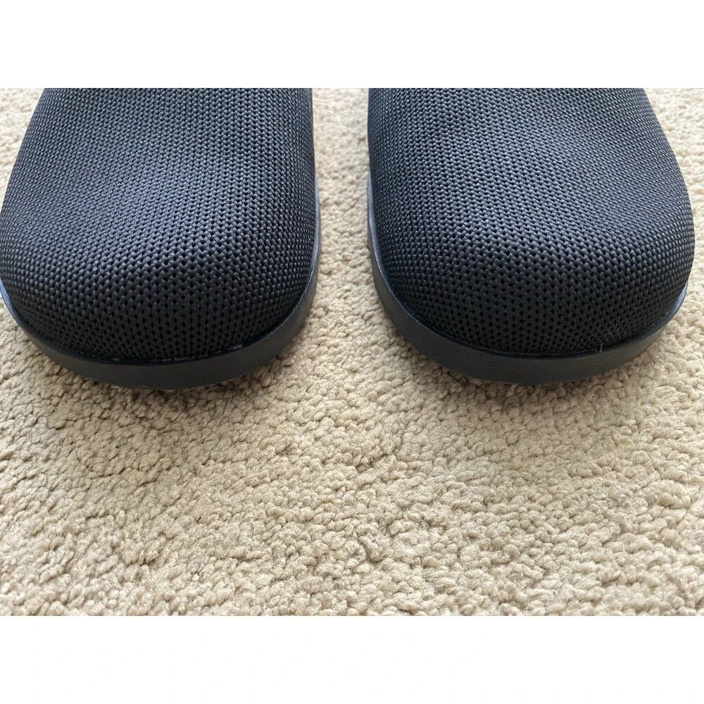 iiimmu Women's Black Knit Clogs  Minimalist  Slip-on Comfort Mules Size 7.5